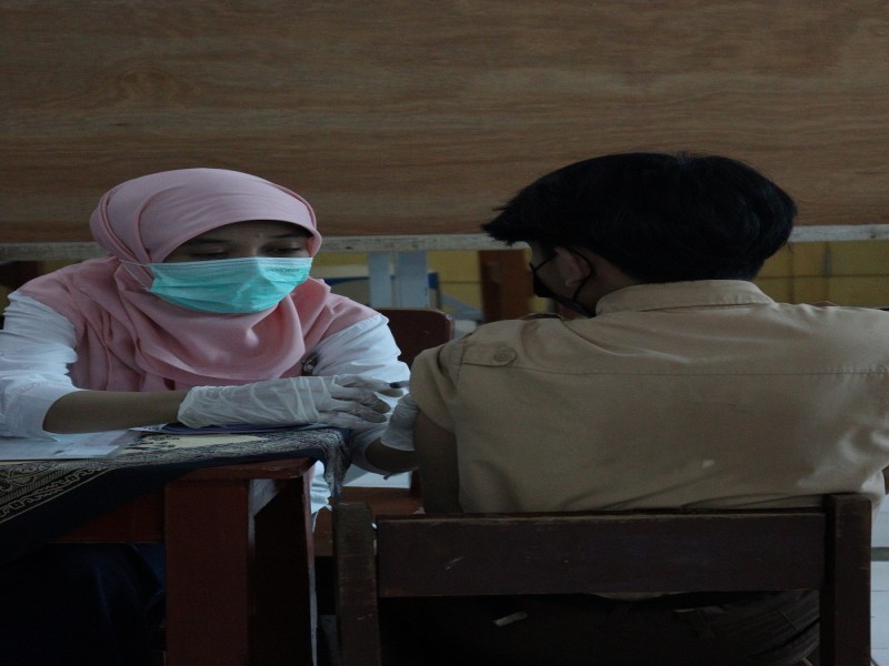 Foto Kegiatan Vaksin Covid-19 SMK Muhammadiyah 3 Tangerang Selatan